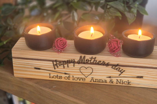 Woodland inlaid Candle holder